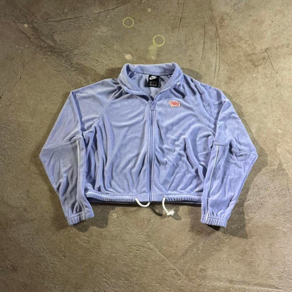 Lavender Purple Velour Nike Zip Up Jacket